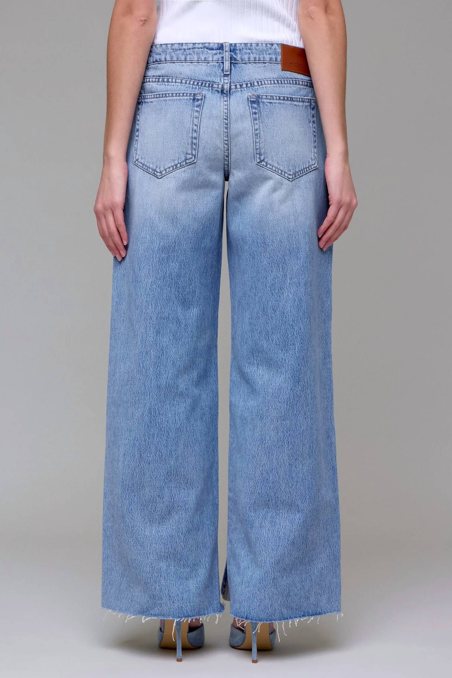 Hidden - Nori Mid Rise Wide Leg Jeans