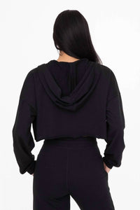 Mono B - Women's Handle That Crop Hoodie Zip Up Jacket