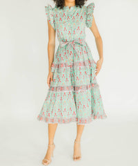 Victoria Dunn - Daphne Tiered Midi Dress