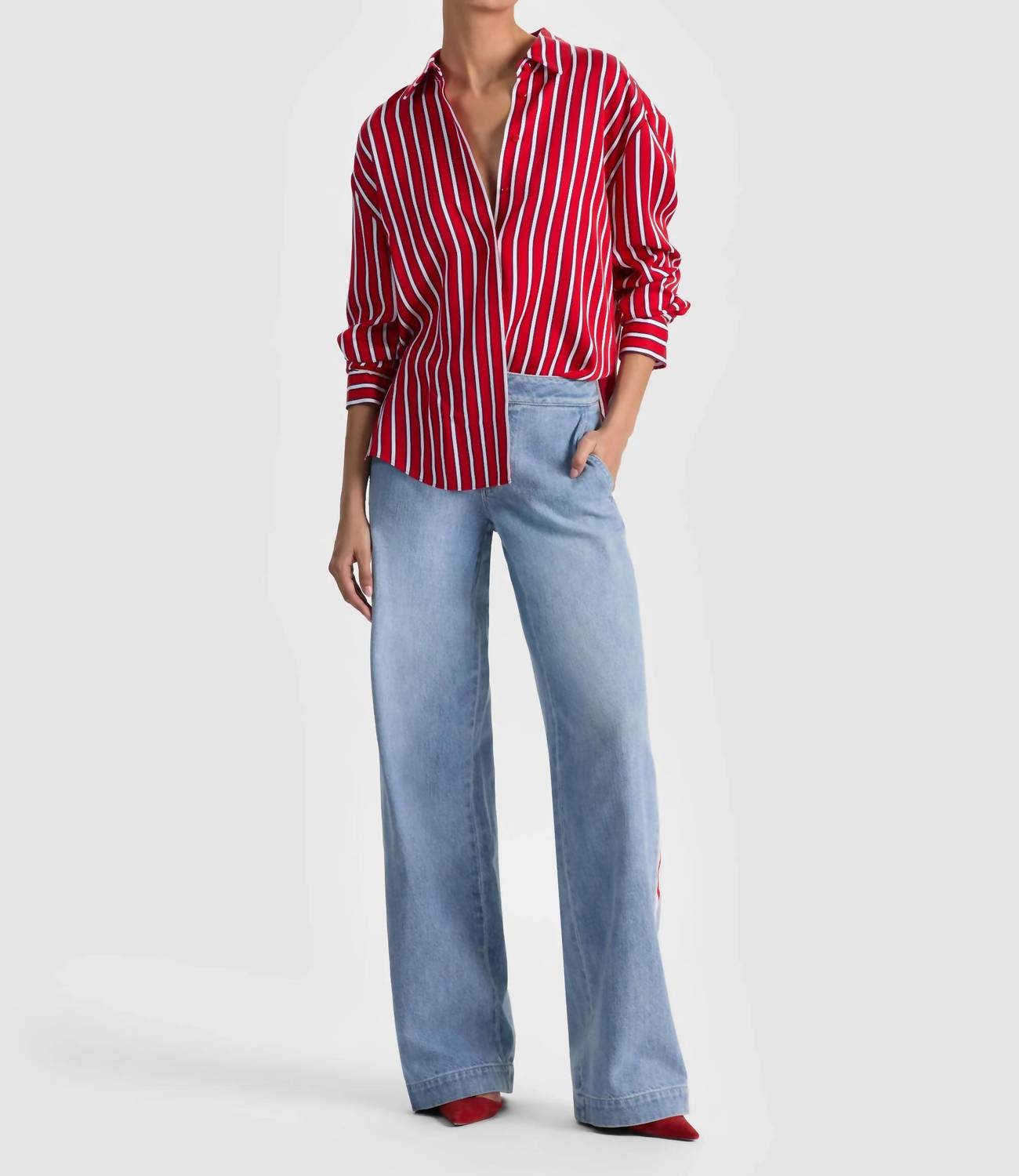 Alice + Olivia - Women's Dimitra Oversized Button Down Shirt