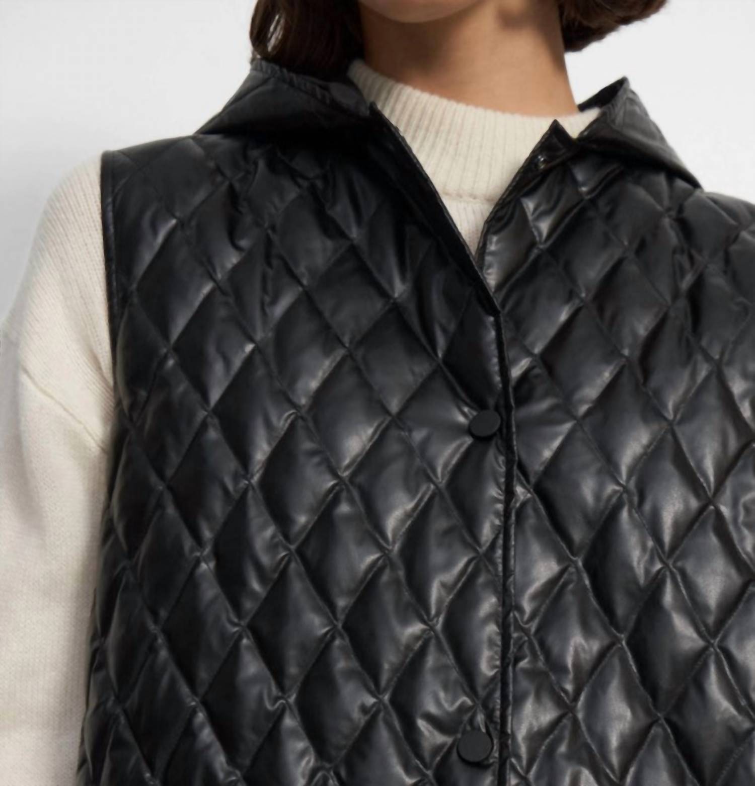Theory - Clairene Quilted Hooded Vest