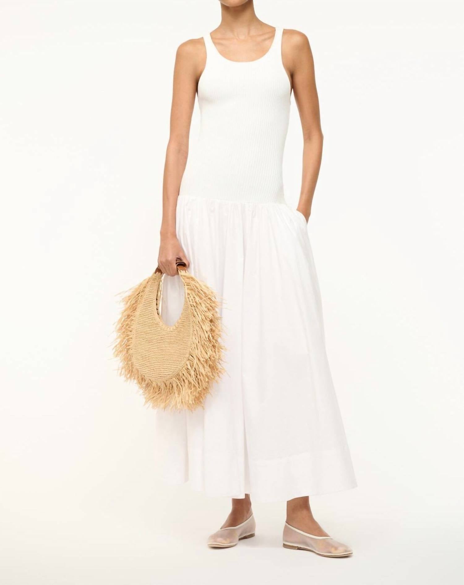 Staud - Women's Moon Raffia Tote Bag