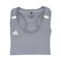 adidas Women's Team 19 Pull-on Tank Top in grey - women's tank top - detail view