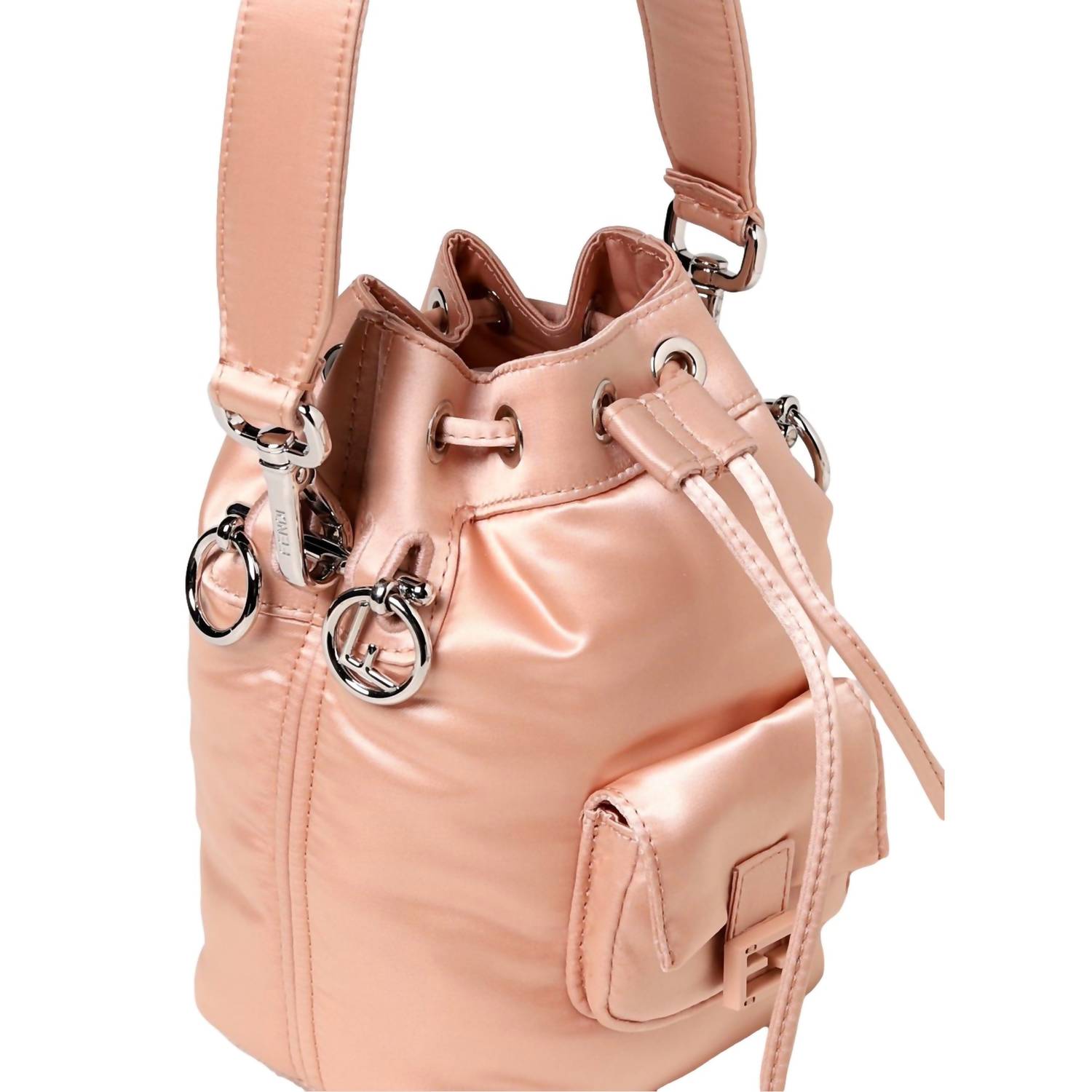 Fendi - Women's Mon Tresor Baguette Nylon Bucket Mini Crossbody Bag