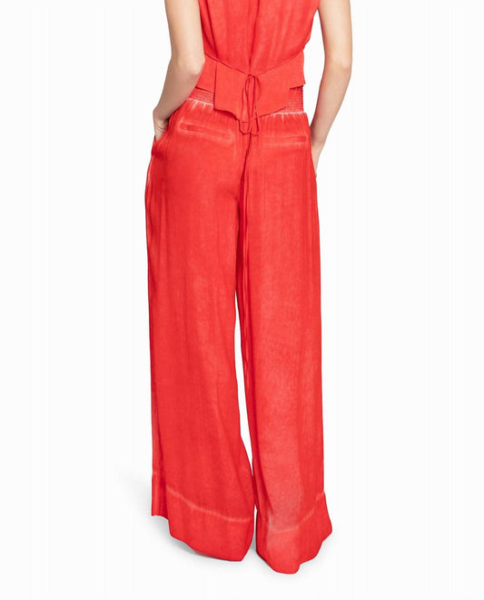 Nicole Miller - Garment Dyed Silk Wide Leg Pant