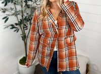 Blakeley - Hold On A Second Plaid Long Sleeve Blazer