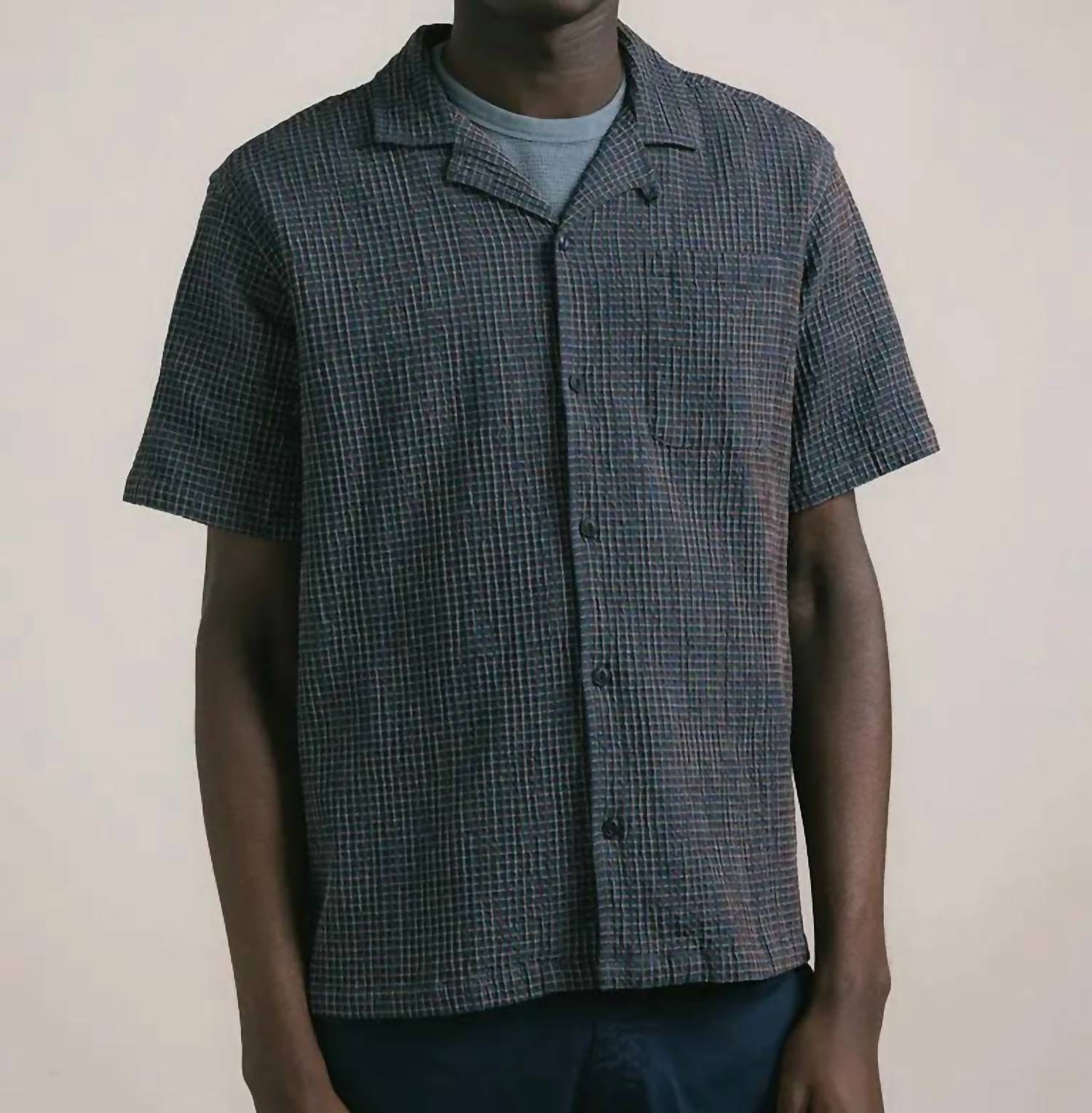 Kestin - Cramond Check Japanese Seersucker Shirt