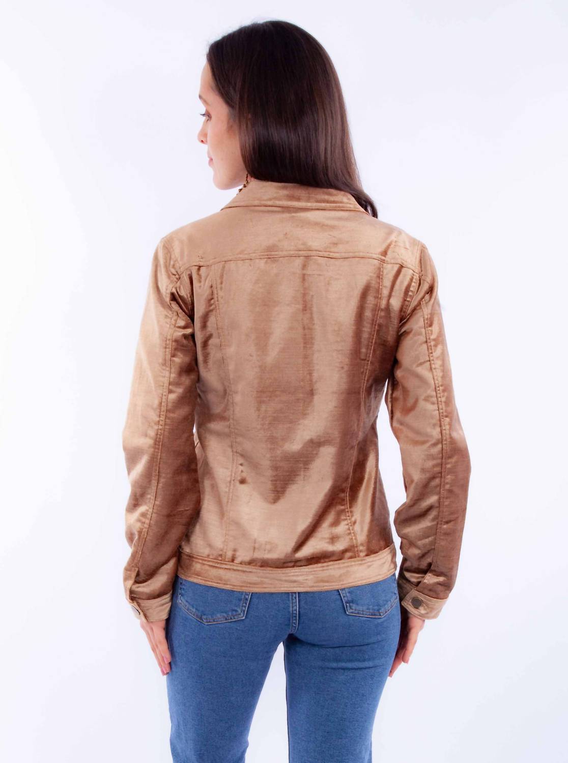 Scully Velvet Jacket With Embroidery in tan - women's jacket - alternate view