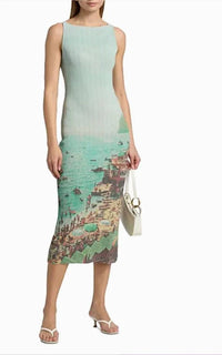 Staud - Bryn Printed Bodycon Midi Dress