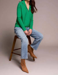 Tribal - Starling Soft Zip-up V-neck Sweater