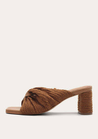 Kaanas - Women's Tenorio Asymmetrical Textured Heel Sandal