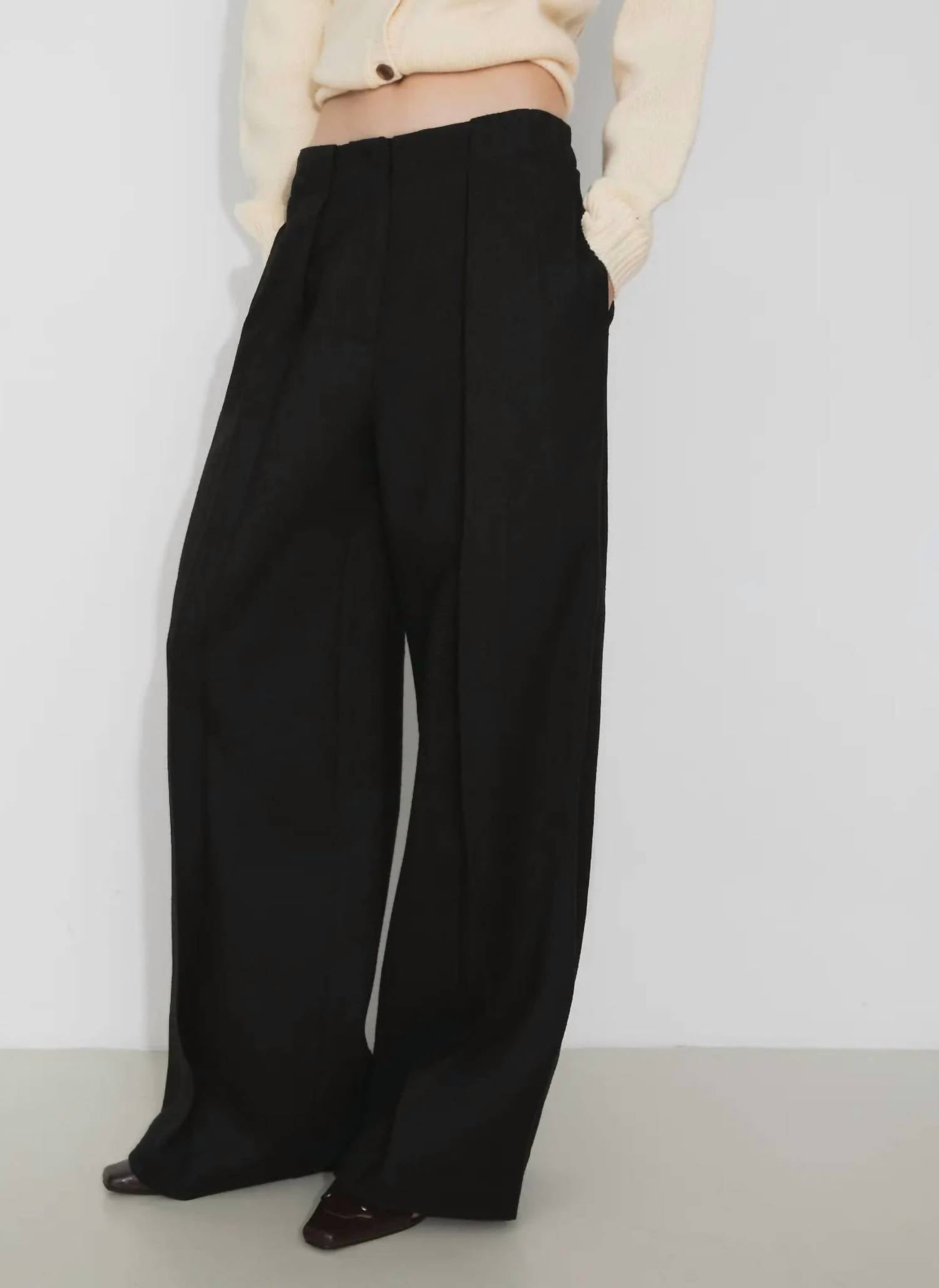 Cubic Draped Pull-on Pant in black - women's pants - detail view