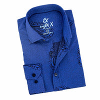 Eight X - Men's Big Paisley Jacquard Button Down Shirt