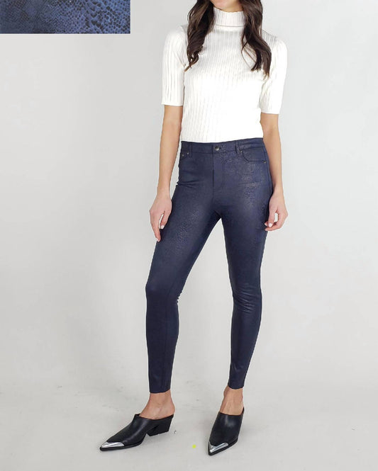 Tractr - High Rise Snake Print Skinny Jeans