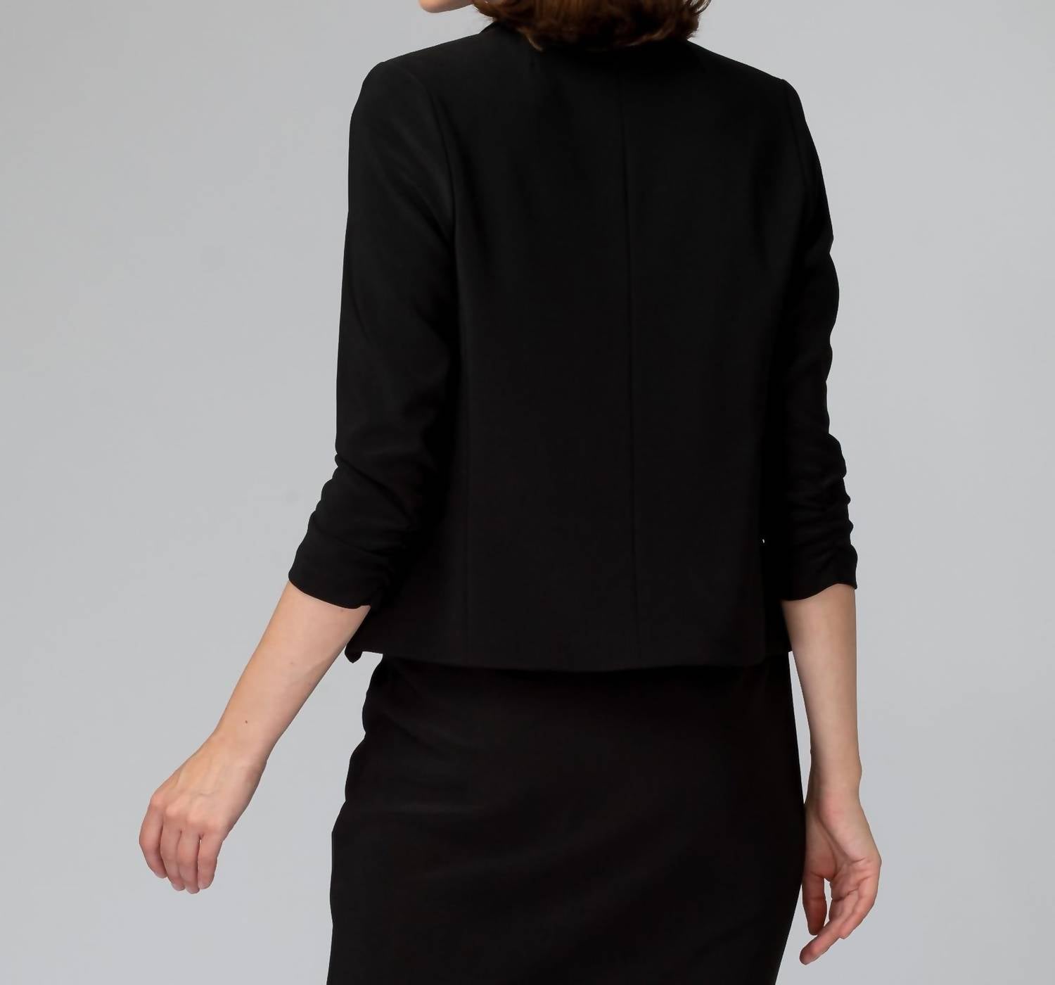 Joseph Ribkoff - Ruched Sleeve Blazer
