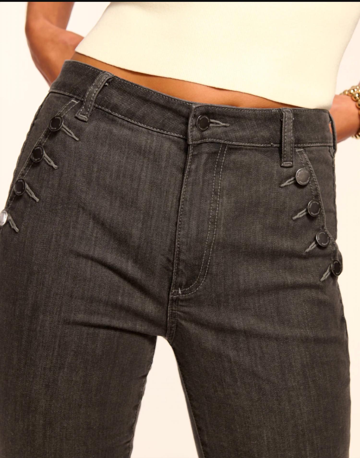 Ramy Brook Helena High-Rise Flare Jean in grey wash - women's jeans - view 4