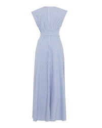 Theo The Label - Women's Echo Beaded Belt V Neck Shirtdress