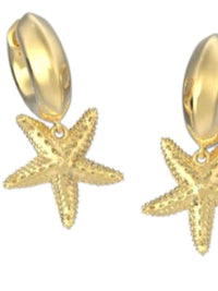 Kendra Scott Women's Parker Starfish Huggie Earrings in gold 1 - women's jewelry - detail view