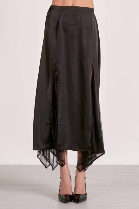 Elan - Lace Insert Midi Skirt