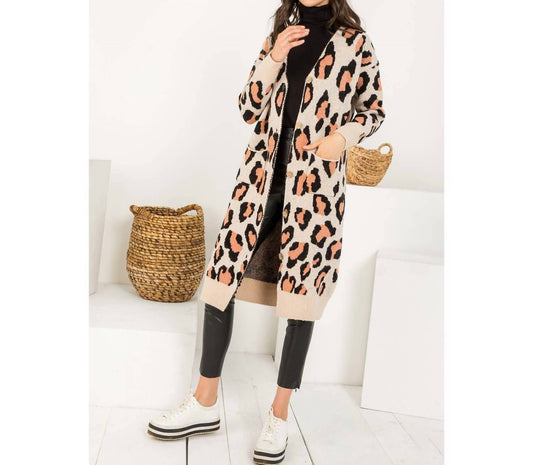 Thml - Cheetah Knit Long Cardigan