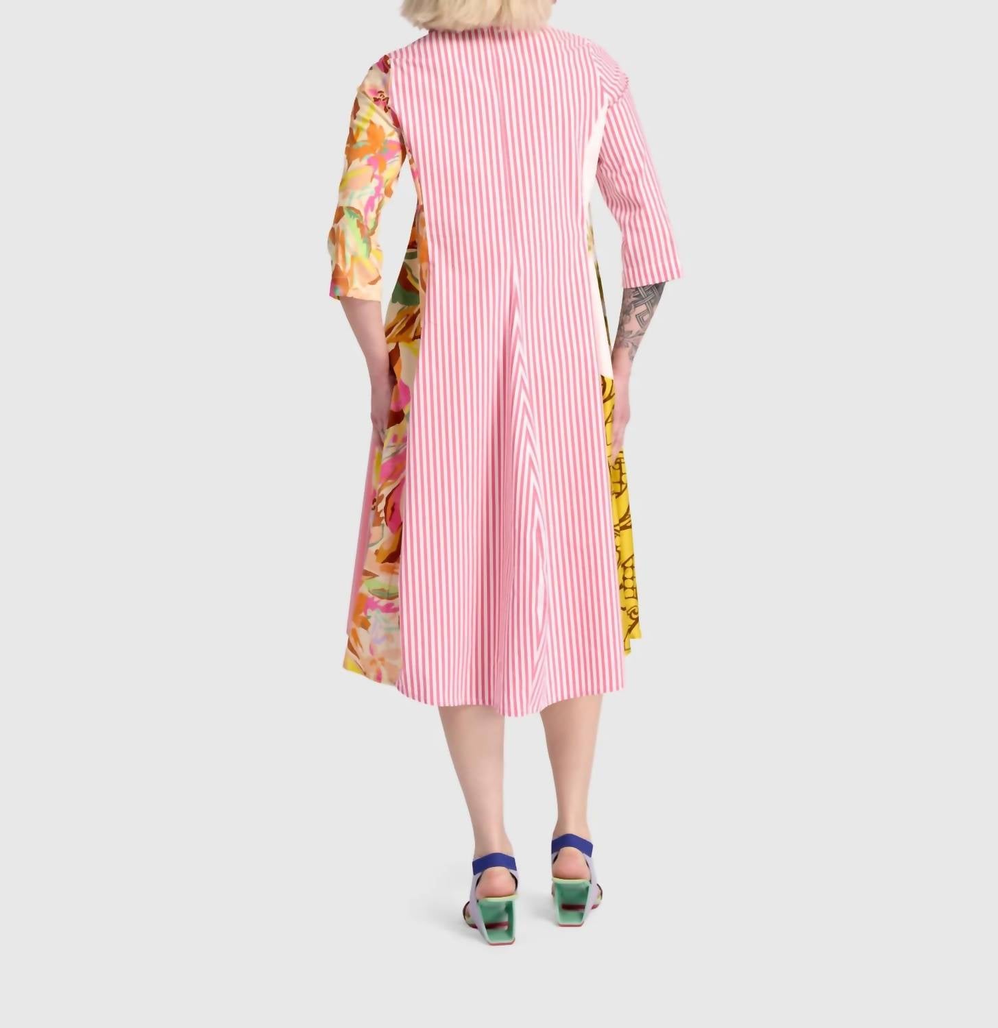 Alembika - Stripe & Floral Tunic Top