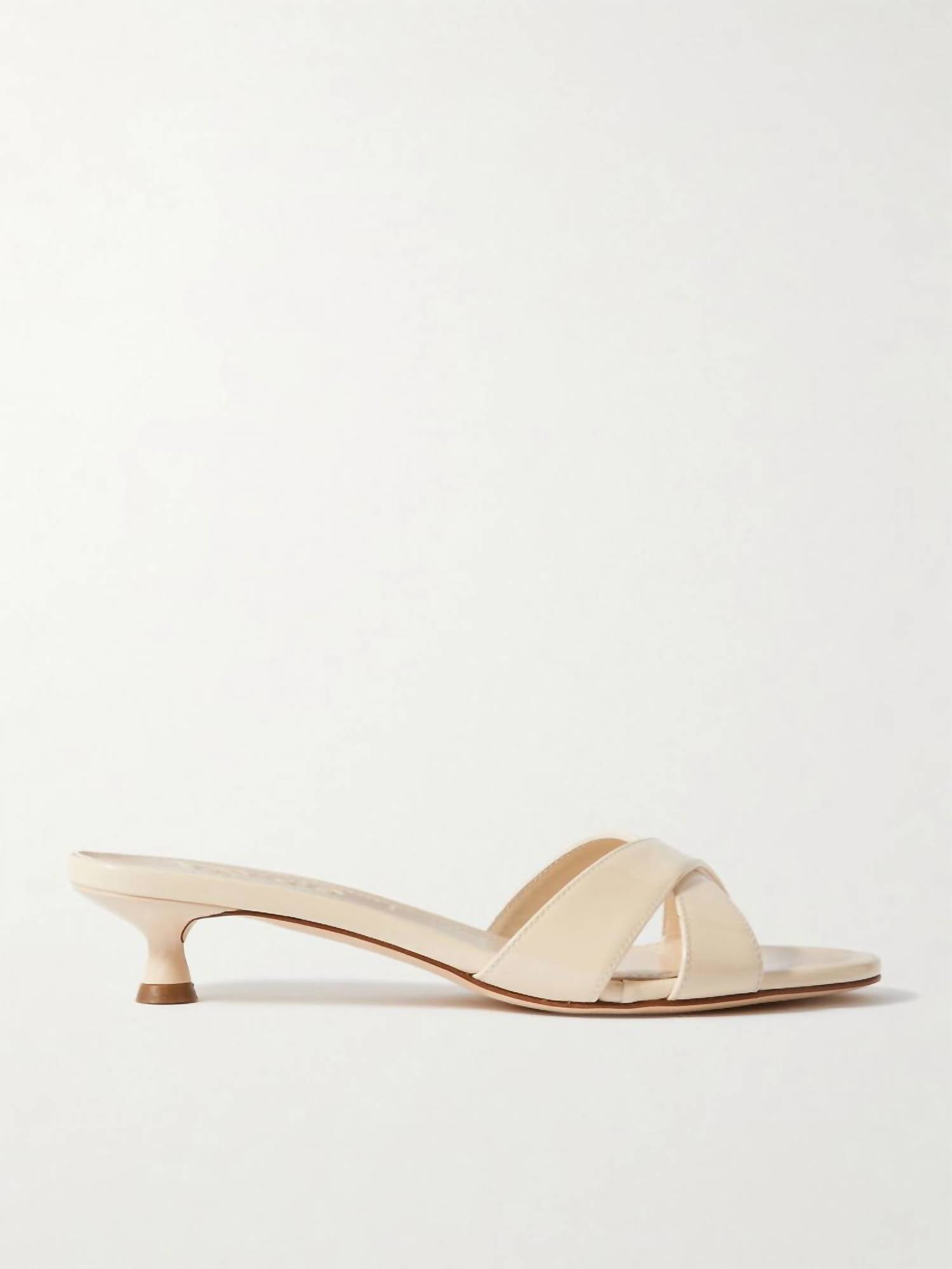 Aeyde - Women's Stina Patent Leather Kitten Heel Sandals