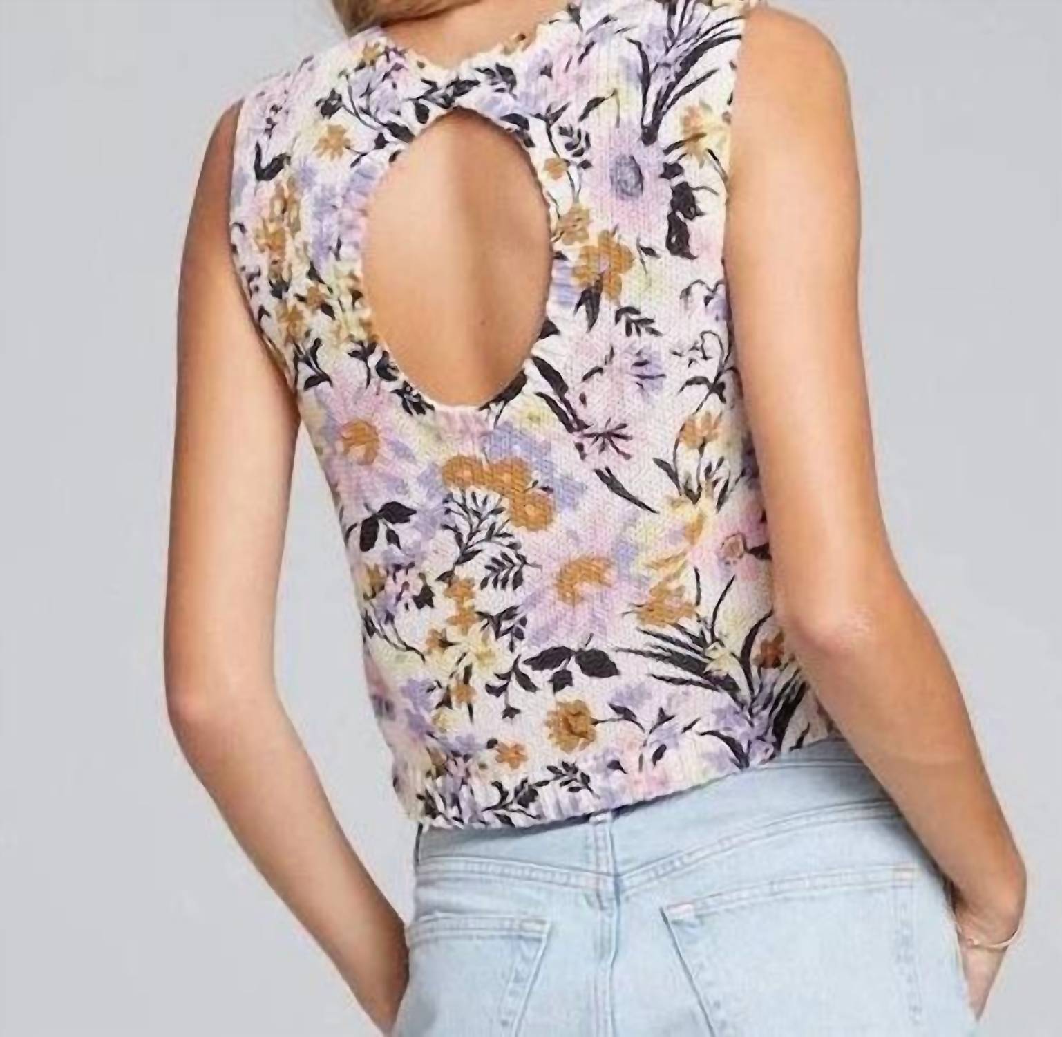 Saltwater Luxe - Zehra Sleeveless Floral Sweater Top