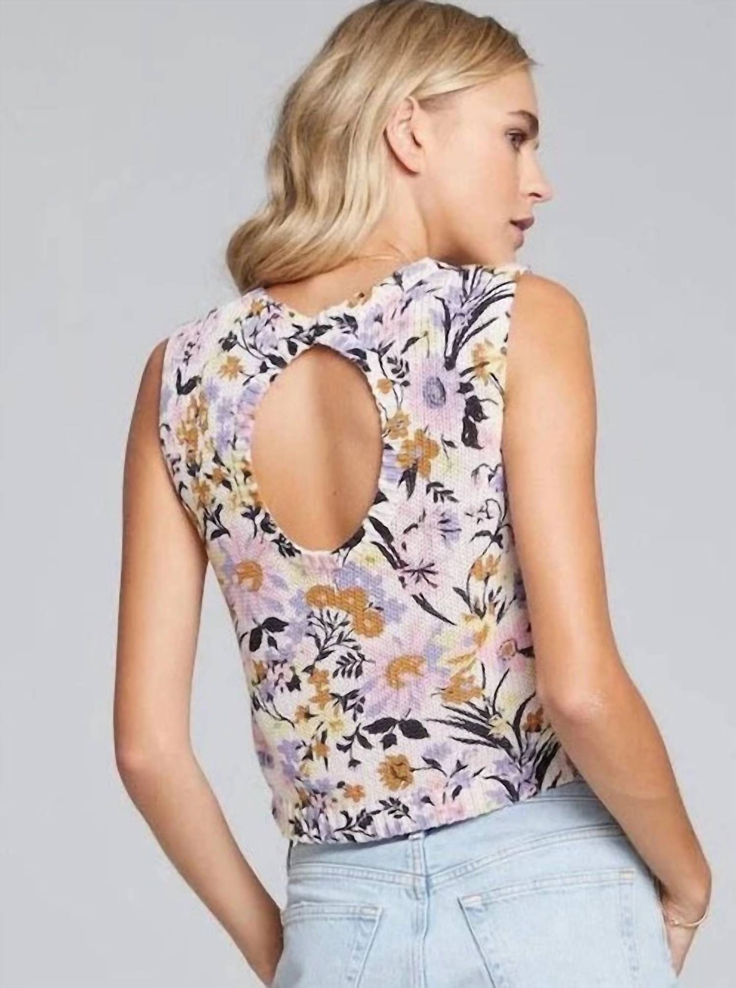 Saltwater Luxe - Zehra Sleeveless Floral Sweater Top