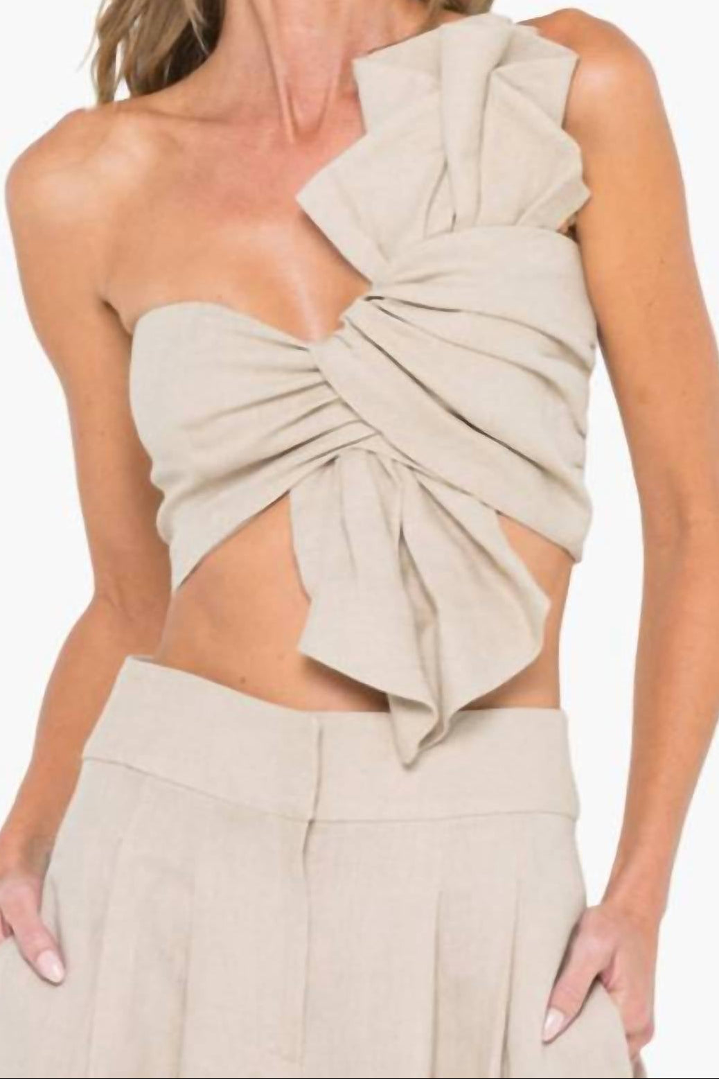 Jbq - Oyster Cropped Top