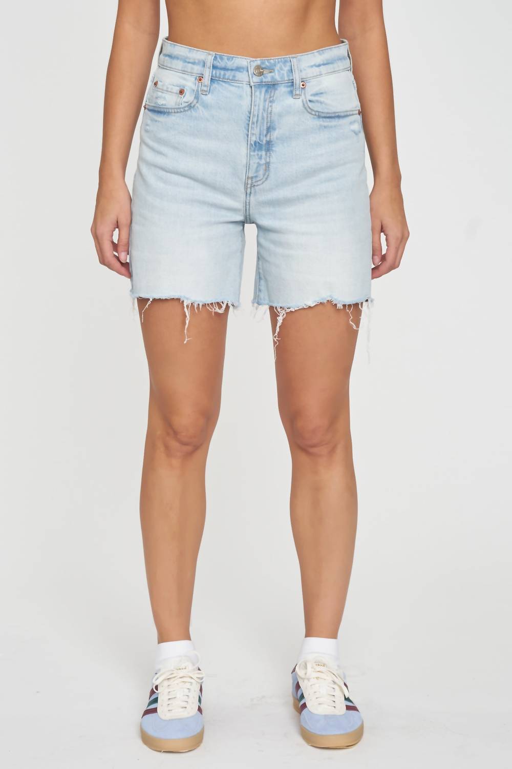 Daze - Sundaze High-rise Long Jean Shorts