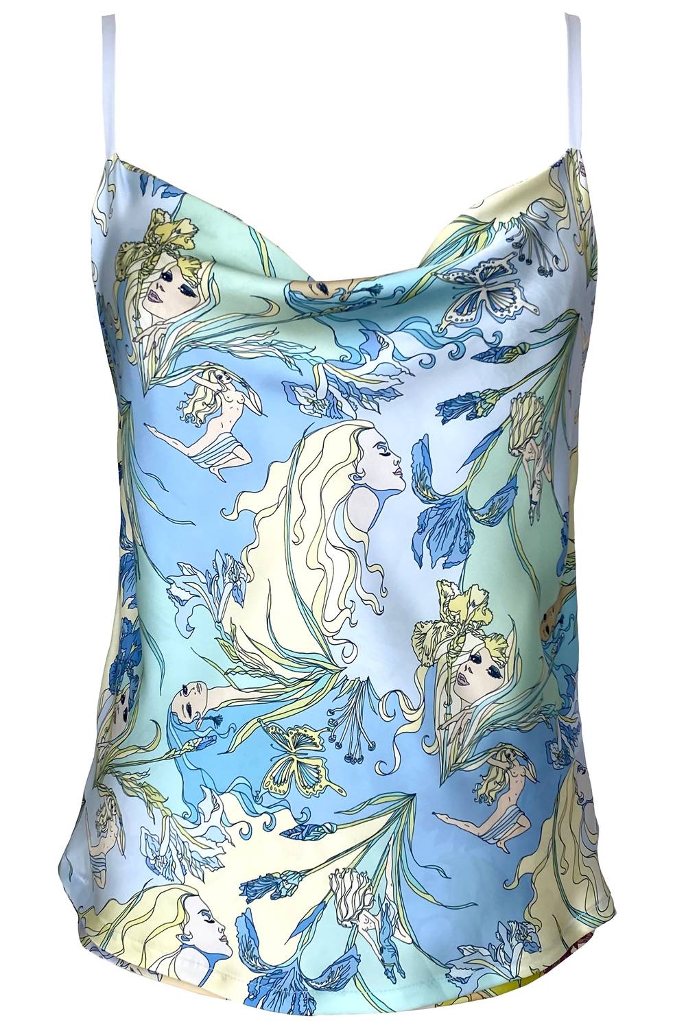 Candice Held - Athena Nouveau Nymphs Reversible Satin Camisole Top