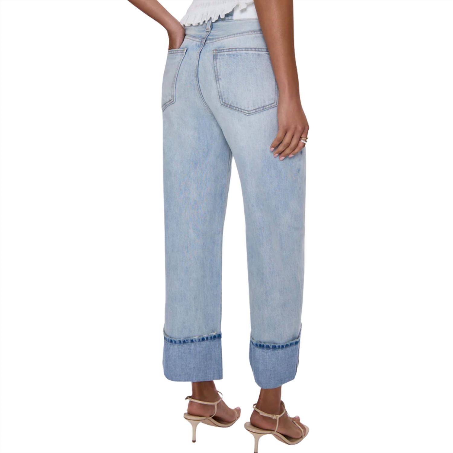 PISTOLA Ryder Cuffed Straight Jean in sunrise - women's jeans - alternate view