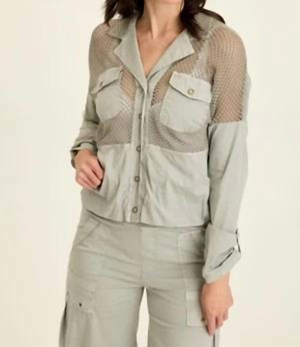 Xcvi - Niels Poplin Mesh Jacket