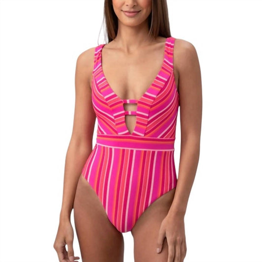 Trina Turk - Marai Halter Plunge One Piece Swimsuit