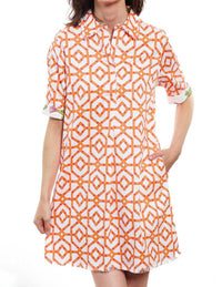 Dizzy-Lizzie - Chatham Bamboo Geo Mini Dress