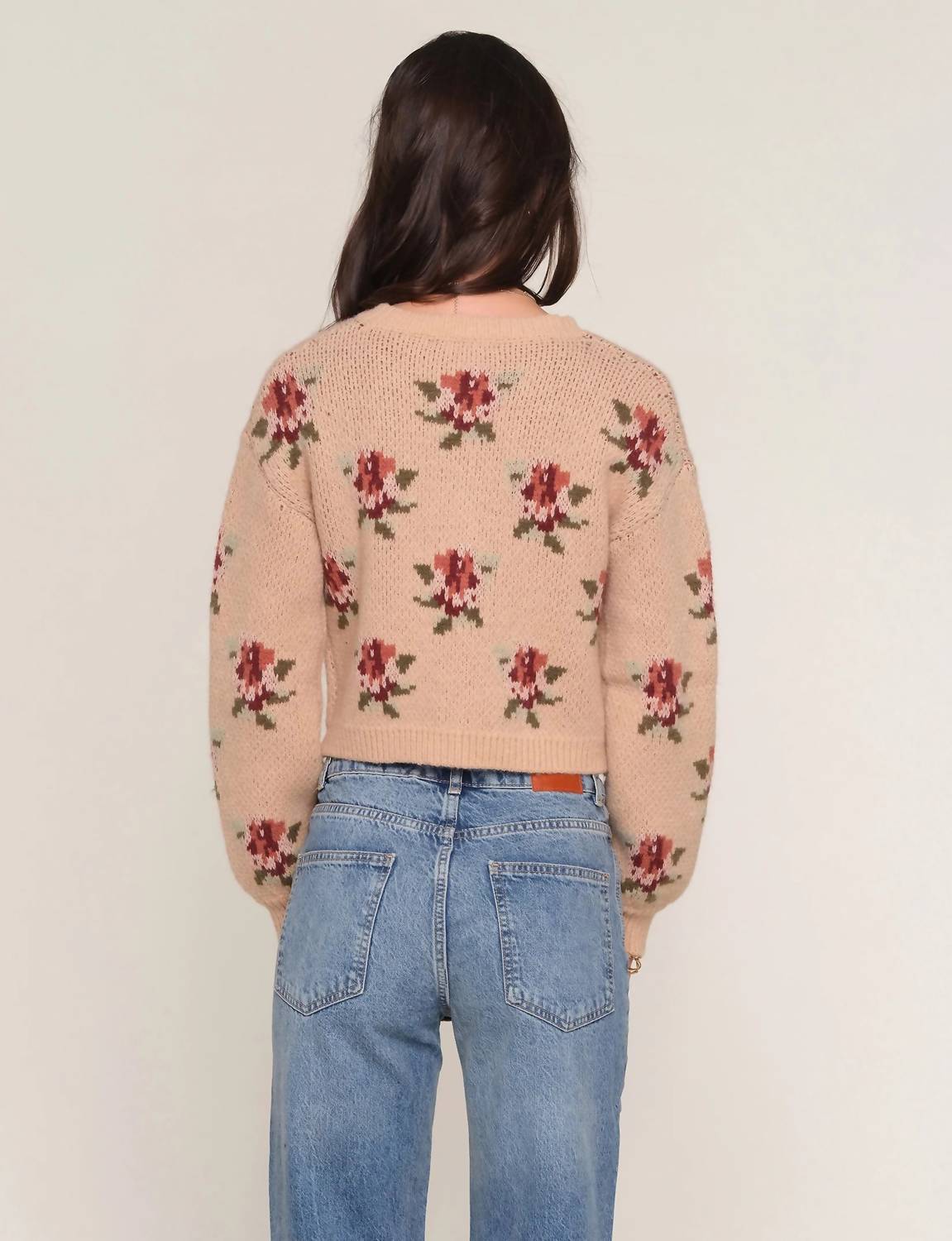 heartloom Louis Cardigan in sand - women's cardigan - alternate view