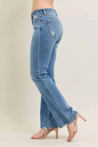 Judy Blue - Mid-rise Vintage Wash Boot Cut Jeans