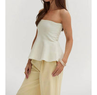 Crescent - Bella Jacquard Knit Peplum Top