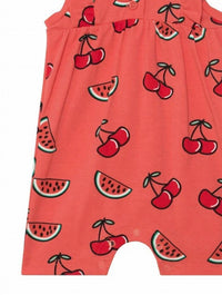 Deux Par Deux - Girl's Cherry Organic Cotton Romper
