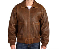 Scully - Aero Squadron Leather Bomber Jacket