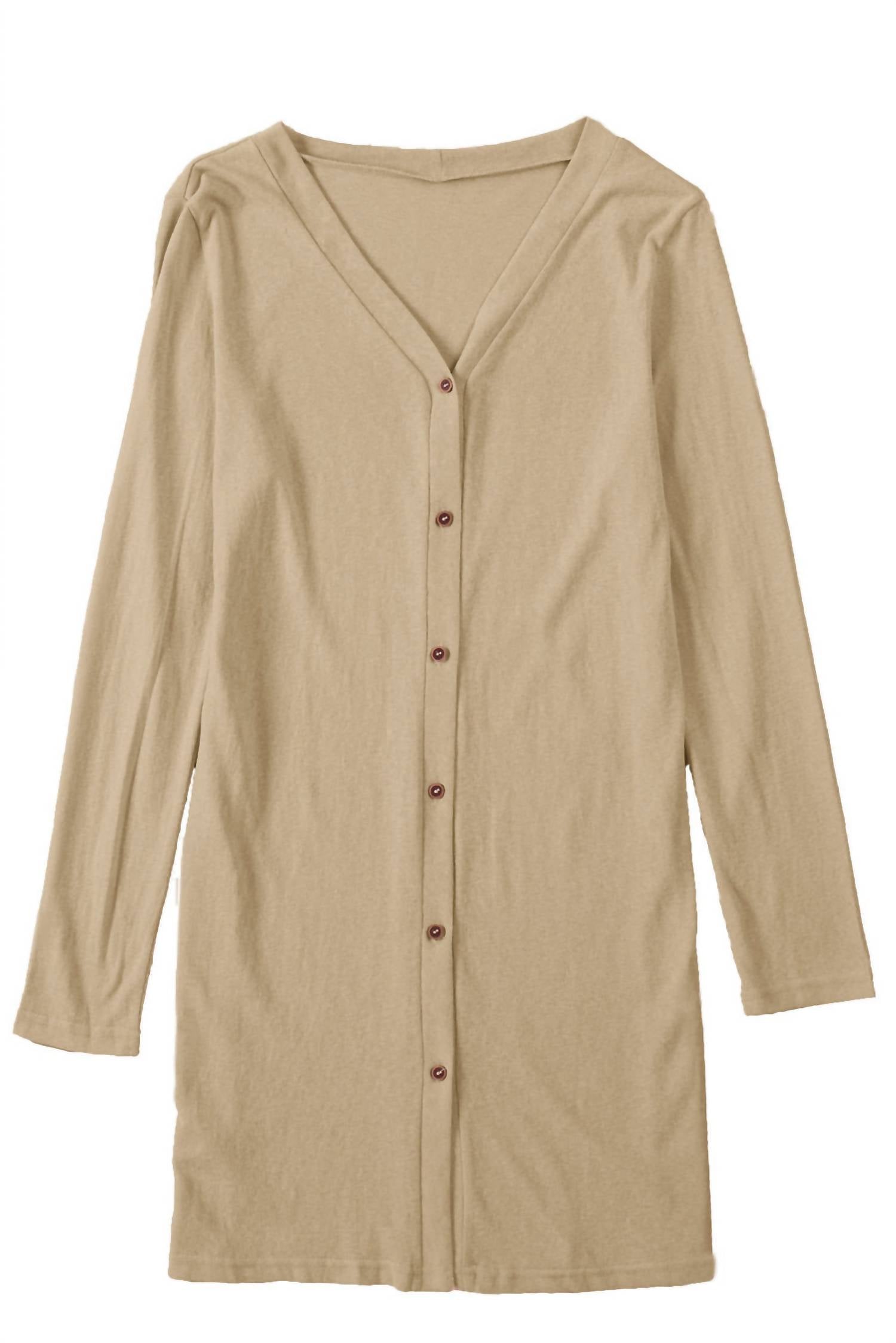 Threaded Pear - Madison Open-front Button Cardigan