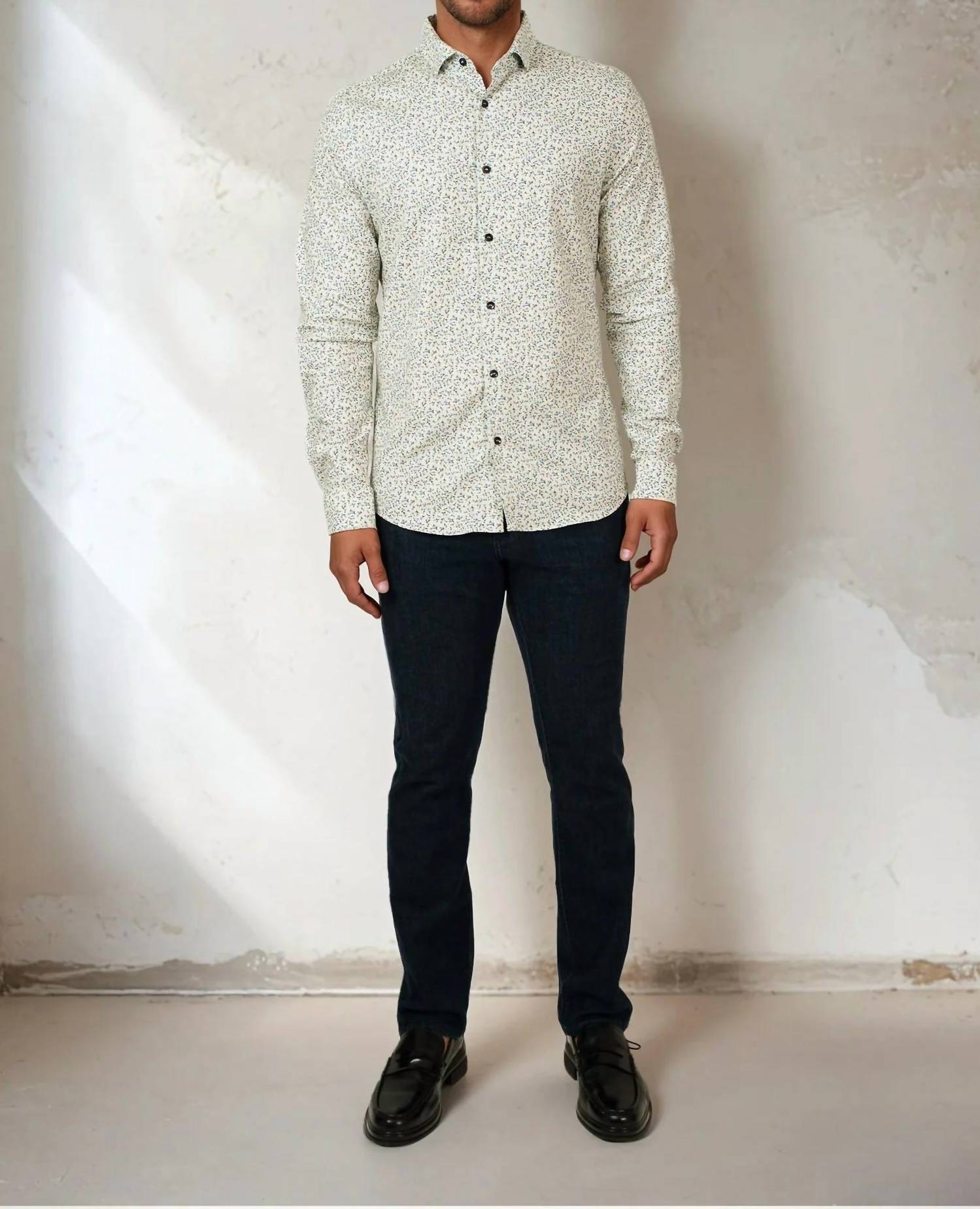 Stone Rose - Printed Meadow Ditsy Long Sleeve Shirt