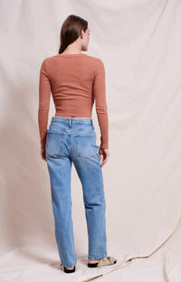 Sundry - Front Twist Long Sleeve T-shirt