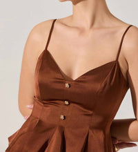 Astr - Paislee Satin Pleated Peplum Top