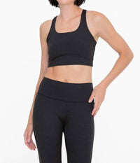 mono b Women's Racerback Sports Bra in black - women's intimate