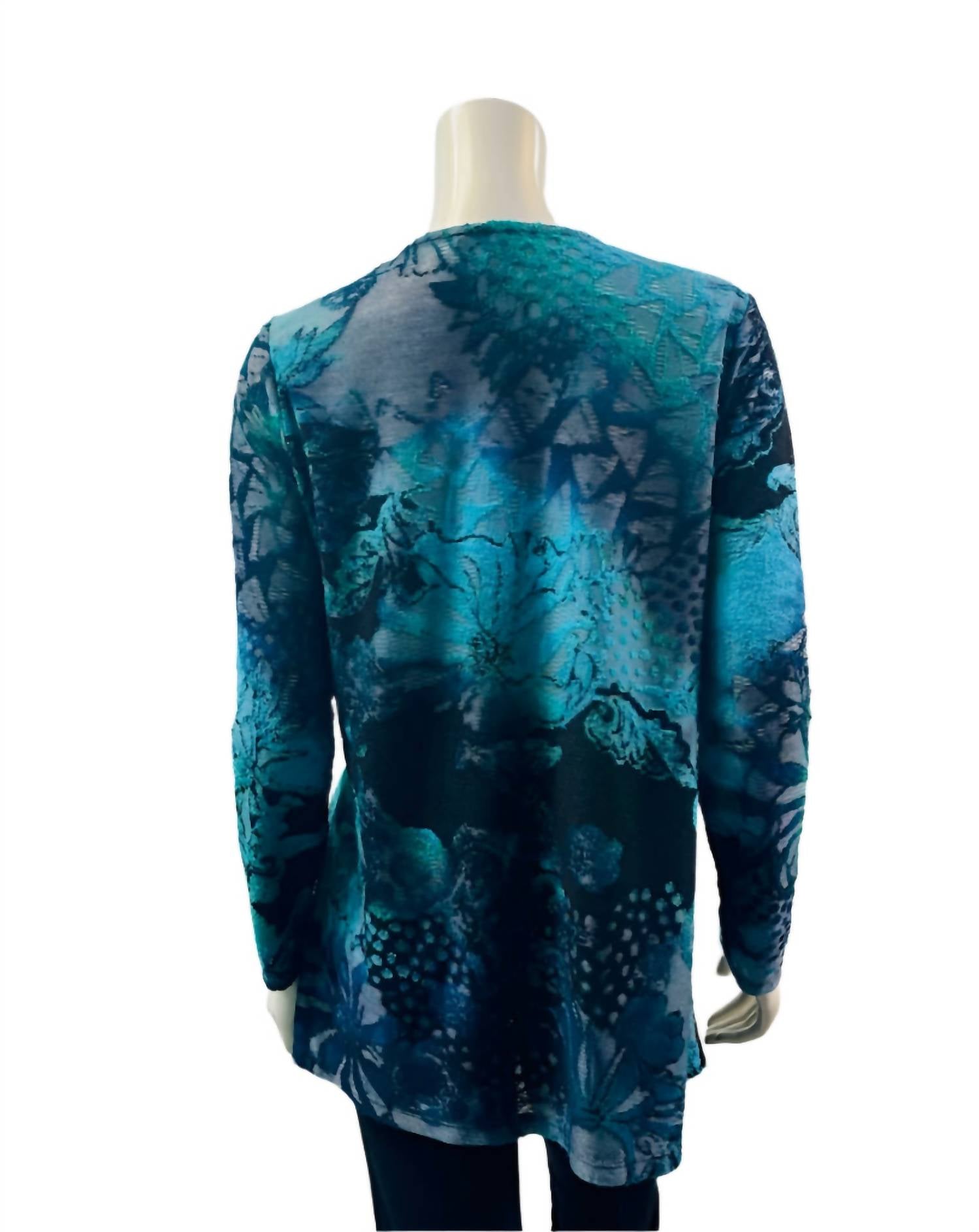 Variations - Women's Floral Burnout Top