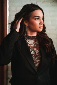 Hyfve - Single-button Notched Lapel Western Blazer