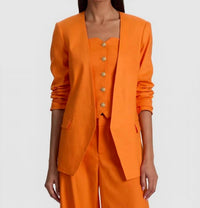 Alice + Olivia - Corbin Collarless Angled Blazer
