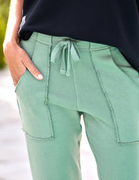 Frank & Eileen Eamon Mid-rise Jogger in moss - women's pants - view 4
