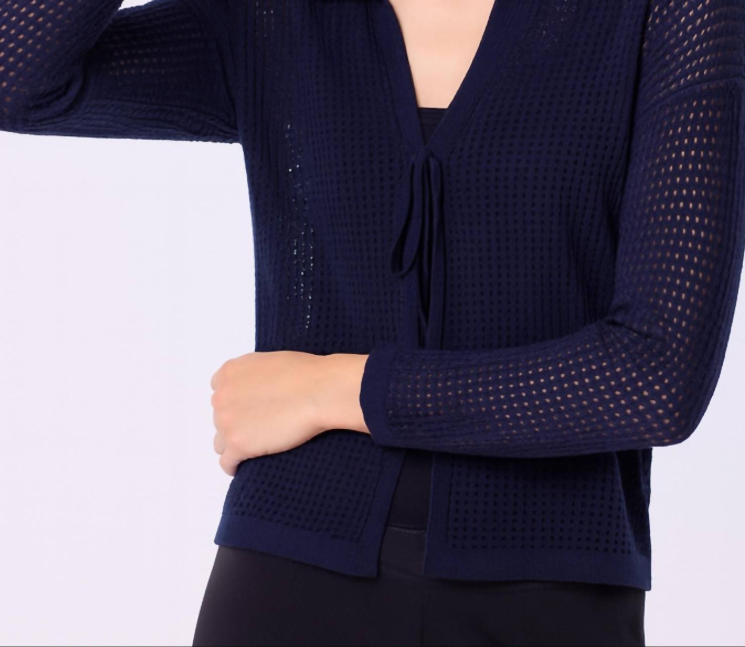 French Kyss - Crochet Tie Cardigan